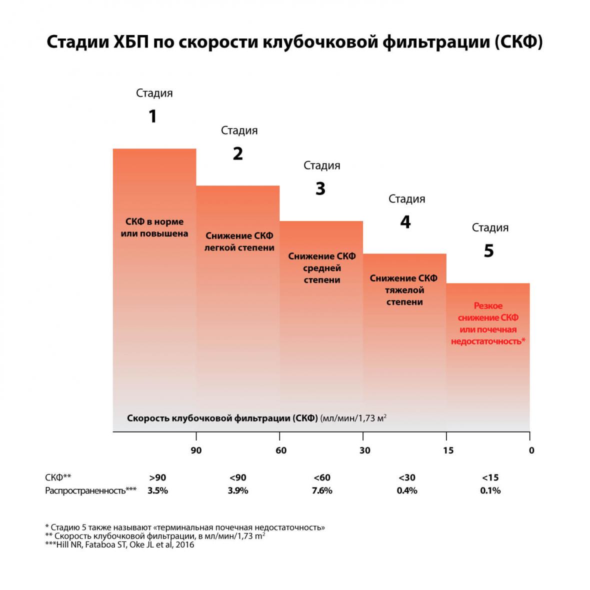 Стадии болезни почек. Количество заболеваний почек в России по регионам.